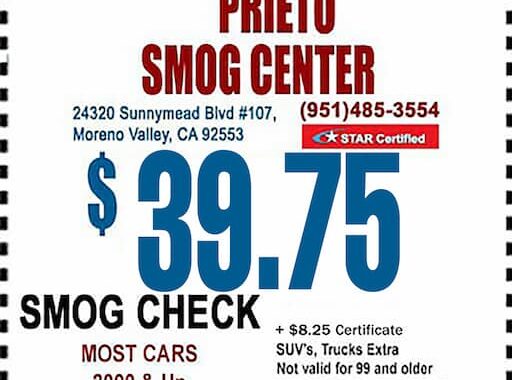 Smog Check Coupon Moreno Valley